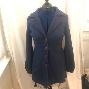 Cabinet Aristocrat Teal Teal Felted Merino Wool Coat Style 707